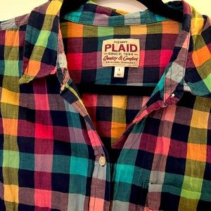 Large Plaid Long Sleeve Old Navy Button Down Shirt